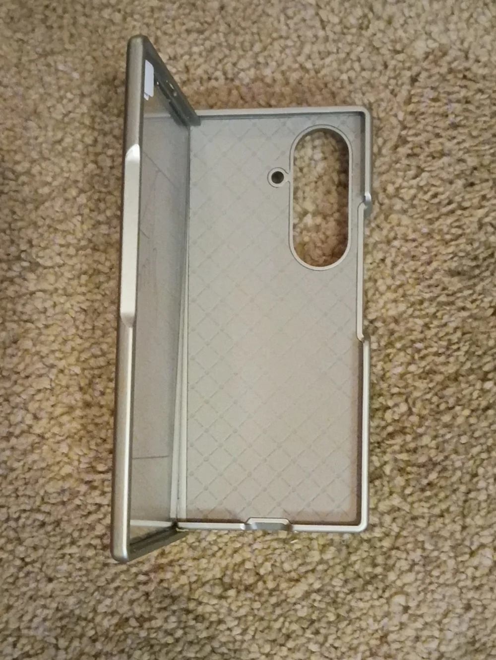 Samsung Galaxy Z Fold Cellphone Case with Screen Protector - Clear/Gray